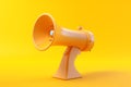 Generative AI Loudspeaker on yellow background-