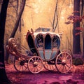 Generative AI: luxurious and ornate cinderella carriage Royalty Free Stock Photo