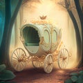 Generative AI: luxurious and ornate cinderella carriage Royalty Free Stock Photo