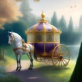 Generative AI: luxurious and ornate cinderella carriage