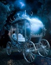 Generative AI: luxurious and ornate cinderella carriage Royalty Free Stock Photo