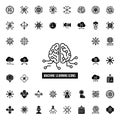 Generative AI and Machine Learning Vector Icons Set: Artificial Intelligence Collection Royalty Free Stock Photo