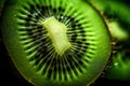 Generative AI, Macro Fresh Kiwi textured background Royalty Free Stock Photo