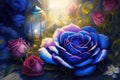 Generative AI: Magical enchanted rose landscape