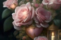 Generative AI: Magical enchanted rose landscape