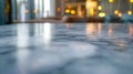 Generative AI marble table top with blurred abstract hotel interior background business concept. Royalty Free Stock Photo
