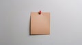 Generative AI memo board with empty note on white background business concept.