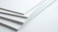 Generative AI Minimalist Closeup of Smooth White Sheets of Paper Creating a Crisp Clean Abstract Background busine