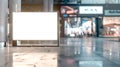 Generative AI Mock up Billboard banner store showcase window inside the shopping mall business concept. Royalty Free Stock Photo