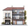 Generative AI Modern European house with-