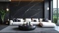 Modern_luxury_living_room_and_marble_and_black_3 Royalty Free Stock Photo