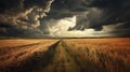 Natural rural summer panoramic landscape Wheat field against 1690449219940 6