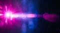 Generative AI Neon light flare Blur glow overlay Futuristic glare Defocused fluorescent navy blue pink purple colo Royalty Free Stock Photo