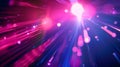 Generative AI Neon light flare Blur glow overlay Futuristic glare Defocused fluorescent navy blue pink purple colo Royalty Free Stock Photo