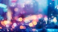 Generative AI Night bokeh light in big city abstract blur defocused background business concept. Royalty Free Stock Photo