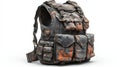 Old backpack covered in rust showcasing weathered material and worn-out appearance Royalty Free Stock Photo