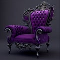 Generative AI: original and comfortable purple armchair