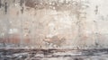 Generative AI Panoramic old, grunge, abandoned urban/ industrial background with copy space business concept. Royalty Free Stock Photo