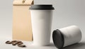 Paper coffee cup Isolated on the background