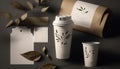 Paper coffee cup Isolated on the background