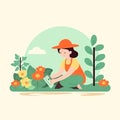 Generative AI People Gardener Working in-