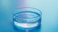 Generative AI Petri dish Petris cup with liquid Chemical elements oil cosmetics Gel water molecules viruses Closeu