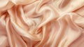 Generative AI Pink beige cream silk satin Draped fabric Light pale brown luxury elegant background with space for Royalty Free Stock Photo