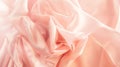 Generative AI Pink rose biege silk satin Draped fabric Light pale brown luxury elegant background with space for d Royalty Free Stock Photo