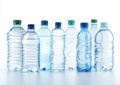 Generative AI Plastic water bottles in packaging, clean studio background, Royalty Free Stock Photo