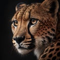 Generative AI. Portrait of a cheetah