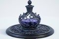 A generative AI-produced fantasy game elixir in a bottle, set against an isolated PNG background.