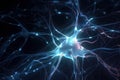 Generative AI of the production of action potentials by a network of neurons concept for action potential generation, synaptic Royalty Free Stock Photo