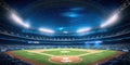 Generative AI, Professional baseball grand stadium, modern public sport