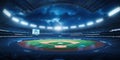 Generative AI, Professional baseball grand stadium, modern public sport