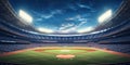 Generative AI, Professional baseball grand stadium, modern public sport Royalty Free Stock Photo