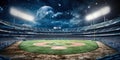 Generative AI, Professional baseball grand stadium, modern public sport