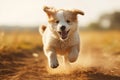 Generative AI a puppy running