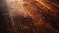 Generative AI Real wood table top texture on dark room interior design backgroundFor create product display or des Royalty Free Stock Photo