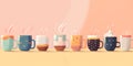 Generative AI Realistic Coffee Cups with-