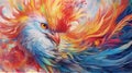 Generative AI, Resplendent Plumage: A Close-Up Glimpse of the Phoenix\'s Exquisite Feathers