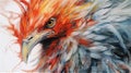 Generative AI, Resplendent Plumage: A Close-Up Glimpse of the Phoenix\'s Exquisite Feathers