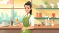 Generative AI Restaurant Food Waitress Character-