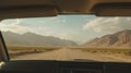 Generative AI, road trip aesthetic concept, muted neutral colors, happy travel, enjoy holidays