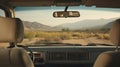 Generative AI, road trip aesthetic concept, muted neutral colors, happy travel, enjoy holidays