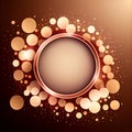 Generative AI, Rose Gold Glitz: Dazzling Bokeh Frame for Chic and Romantic Designs