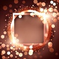 Generative AI, Rose Gold Glitz: Dazzling Bokeh Frame for Chic and Romantic Designs