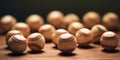 Generative AI, Rough and rugged texture of old baseball balls close up Royalty Free Stock Photo