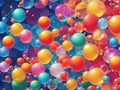 seamless abstract background colorful bubbles Royalty Free Stock Photo