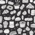 Generative AI Seamless bakery pattern with-