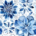 Generative AI Seamless vintage ornamental watercolor-